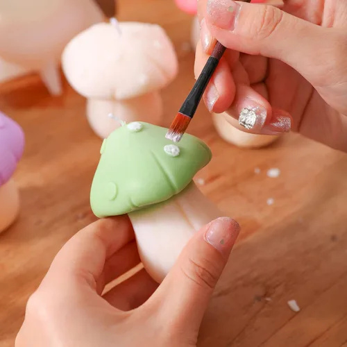 Miniatura 4 de BOOWAN NICOLE Lindo molde de vela de silicona de hongos, suministros de molde para hacer velas, moldes hechos a mano para fondant de hielo en 3D