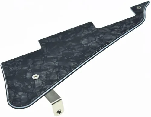 Miniatura 52 de KAISH Golpeador de guitarra Abalone Pearl LP con soporte de acero inoxidable negro y tornillos de montaje de acero para USA Les Paul