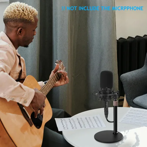 Miniatura 2 de Audio Technica Soporte de micrófono AT2020 con parabrisas de espuma de montaje de choque, soporte de micrófono AT2020 con soporte de choque