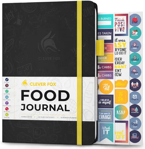 Miniatura 8 de Clever Fox Diario de Alimentos de Bolsillo - Diario Diario de Alimentos, Planificador de Comidas para Rastrear Calorías y Nutrientes, Cuaderno