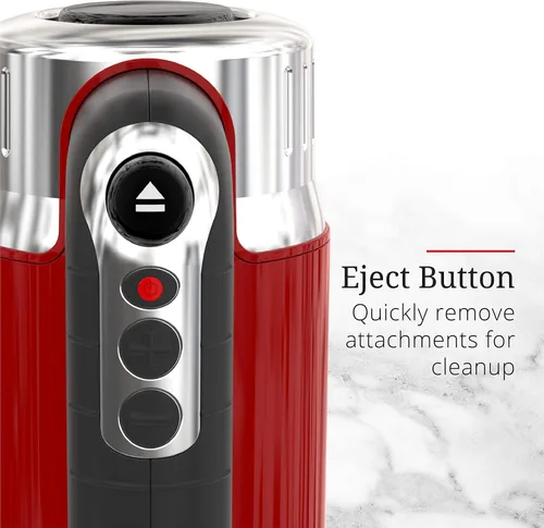 Miniatura 6 de Remington Russell Hobbs MX3100RDR - Batidora de mano estilo retro, 4 velocidades + Turbo Boost, color rojo