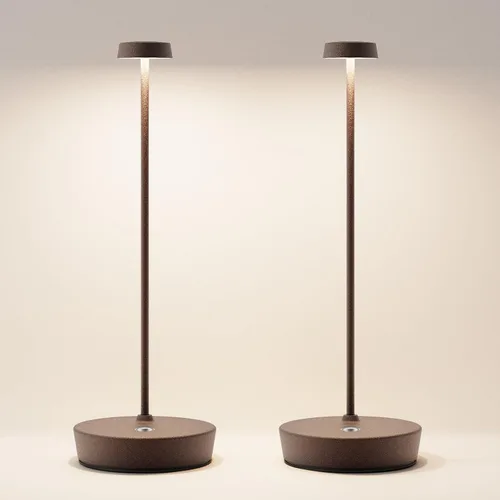 Miniatura 10 de Paquete de 2 lámparas de mesa LED inalámbricas, luz de mesa recargable, lámpara de mesa regulable de 3 colores, luz de mesa portátil