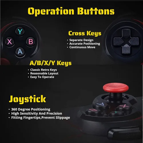 Miniatura 5 de Yoidesu X3 Gaming Controller for Android for IOS Mobile Phone TV Computer CP VR, Dual Vibration Wired BT Game Remote Gamepad Joystick with Built in