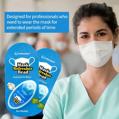 Miniatura 5 de Mascarilla refrescante de larga duración y fuerte fragancia refrescante, paquete de 2, con aceites esenciales naturales de hierbas y plantas