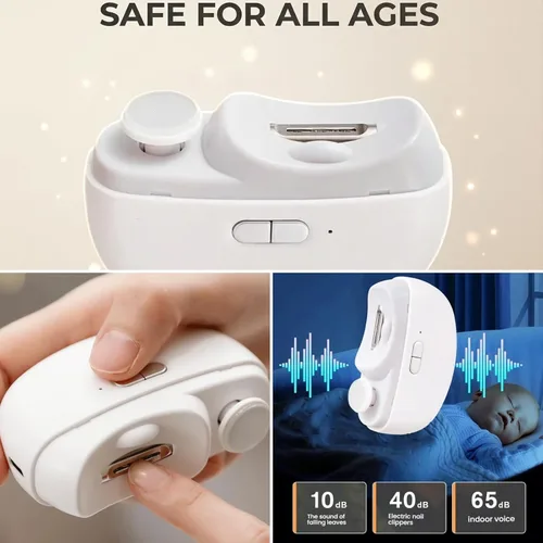 Miniatura 6 de Cortaúñas eléctrico para personas mayores, recortadora de uñas automática segura y recargable para uñas gruesas, ancianos, bebés, niños y mujeres