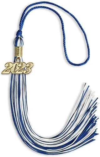 Miniatura 115 de Endea Graduation - Borla de doble color mixto con fecha dorada (negro/dorado antiguo, 2021)