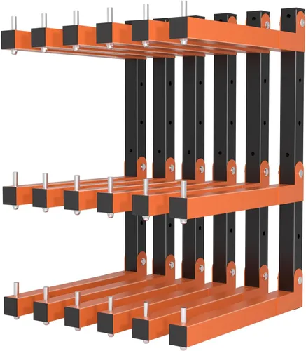 Estante de almacenamiento de madera para montaje en pared, estante de almacenamiento de madera resistente con 9 niveles que soporta hasta 1080