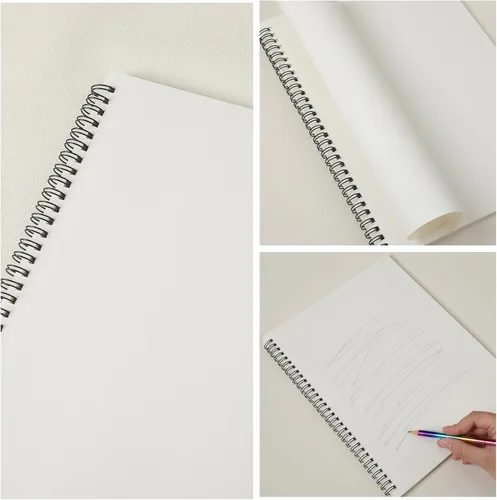Miniatura 5 de Qilery 24 blocs de bocetos de 8.5 x 11 pulgadas, 30 hojas cada cuaderno de bocetos en espiral de 3.53 oz/m², papel de dibujo libre de ácidos