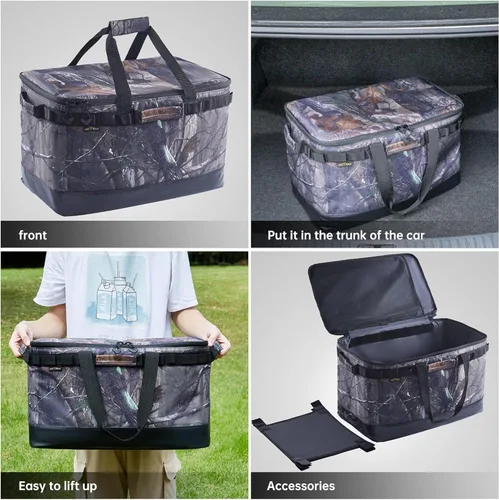 Miniatura 5 de Bolsas aisladas para entrega de alimentos, (48 litros), plegables y reutilizables, bolsas de compras aisladas, adecuadas para catering, picnics