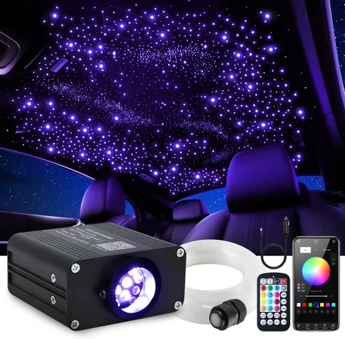 Miniatura 15 de Car Home Starlight Headliner Star - Kit de luces de techo parpadeantes y activadas por sonido, 200 unidades, 0.03 pulgadas x 9.8 pies, RGBW 16 W