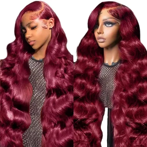 Miniatura 34 de Pelucas Body Wave de Encaje Frontal de Cabello Humano 13x6 HD Pelucas de Encaje Frontal de Cabello Humano Densidad 200 Pelucas Vírgenes Brasileñas