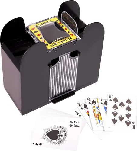 Miniatura 3 de Barajador automático de cartas - Barajador de cartas alimentado por batería para juegos de cartas caseras como Uno Poker Blackjack Omaha y Baccarat