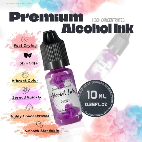 Miniatura 3 de Juego de tinta de alcohol – 70 botellas de colores vibrantes de tinta a base de alcohol de alta concentración, tinte de color de pintura de resina