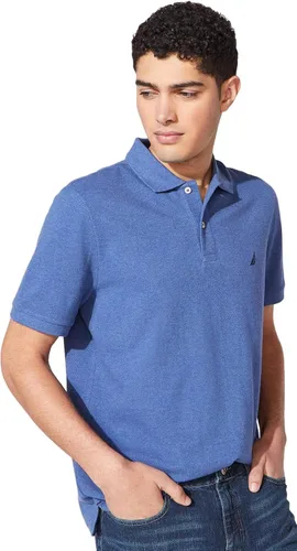 Miniatura 62 de Nautica playera polo clásica de mangas cortas, color sólido, para hombre