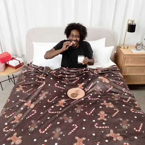 Miniatura 24 de Big Blanket Co Original Stretch Ballerina - Manta gigante extra grande de 6 x 6 pies, suave, elástica, lavable a máquina, se adapta a toda la familia