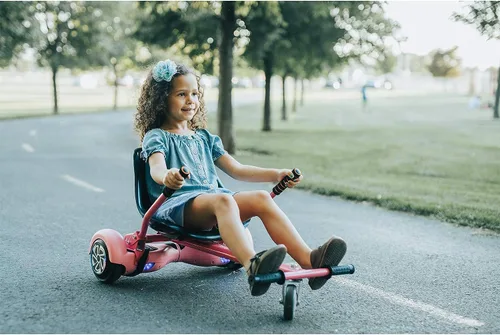 Miniatura 4 de Accesorio de asiento para aeropatineta, para aeropatinetas de 6.5 pulgadas, 8 pulgadas, 10 pulgadas, carrito de hover para niños y adultos, Negro