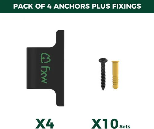 Miniatura 6 de FXW Anclaje de valla a pared (paquete de 4) para uso con corralito para perros en patio, jardín, puertas, chimenea, interior/exterior, se adapta a