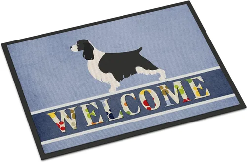 Miniatura 167 de Caroline's Treasures BB8321JMAT - Felpudo de bienvenida Berger Picard de 24 x 36 pulgadas, tapete azul para puerta delantera, para interiores
