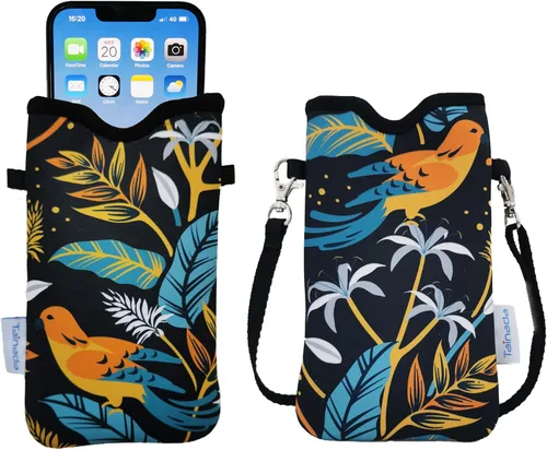 Miniatura 32 de Tainada Funda Estuche Bolsa de Neopreno para Teléfono para Hombres y Mujeres con Correa Cruzada/Cordón para el Cuello para iPhone 17/16/15 Pro Max