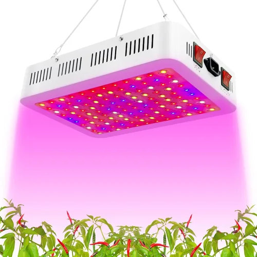 Miniatura 9 de NAILGIRLS Luz LED de crecimiento, lámpara de cultivo de 600 W para plantas de interior de espectro completo con higrómetro de temperatura de cadena