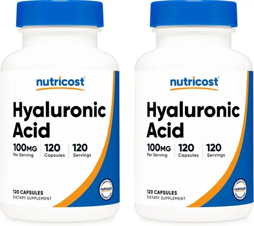 Miniatura 9 de Nutricost Cápsulas de ácido hialurónico de 100 mg, 120 cápsulas vegetarianas, sin gluten, sin OGM