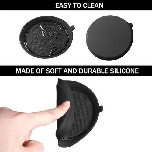 Miniatura 6 de Forro de Portavasos para Subaru Crosstrek/Impreza Accesorios 2024 2025 2026 Consola Central Alfombrilla de Portavasos de Silicona 3D Premium Negro
