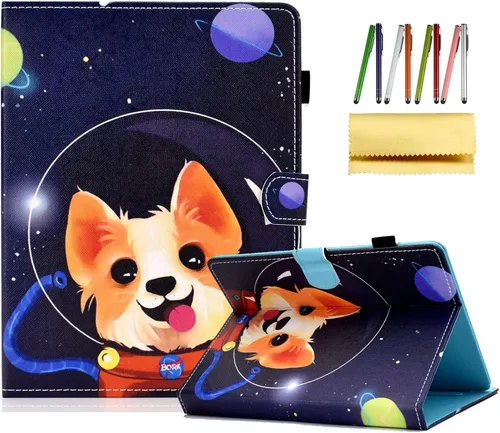 Miniatura 9 de Funda universal para tablet de 7 pulgadas, piel sintética [ranuras para tarjetas], cubierta magnética, para Samsung Galaxy Tab E/Tab A 7.0, Fire 7
