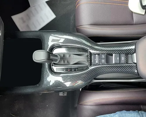 Miniatura 5 de Accesorios de coche aptos para Honda HR-V HRV 2023 2024 2025 2026 Pomo interior de la palanca de cambios de la consola (fibra de carbono negro) 1