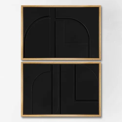 Miniatura 85 de SIGNWIN Lienzo enmarcado para pared, juego de arte sereno de paisaje de pantanos, ilustración rústica, arte moderno, minimalismo, decorativo