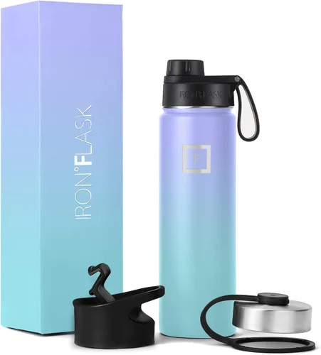 Miniatura 83 de IRON °FLASK Frasco de hidratación para acampar y senderismo con pajilla, botella de agua deportiva de acero inoxidable con aislamiento de boca