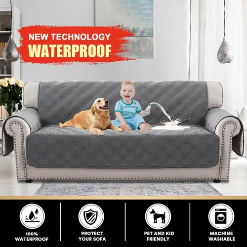 Miniatura 2 de PrinceDeco - Funda para sofá reclinable 100% impermeable, funda para sofá para sala, protector de muebles resistente al agua con correas elásticas