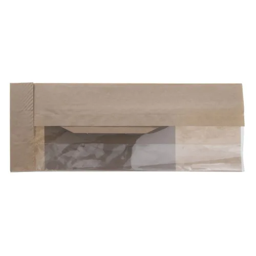 DublView Togo! Bolsas de papel kraft natural con bandejas - 4 1/4 pulgadas de largo x 2 3/4 pulgadas de profundidad x 11 3/4 pulgadas de alto
