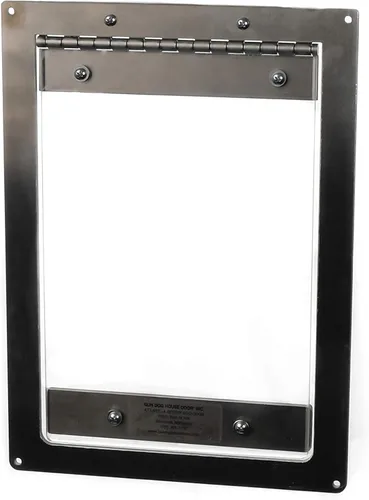 Miniatura 2 de Puerta de metal para casa de perro de pistola, fácil de instalar, a prueba de mordidas y protección contra la intemperie, eficiencia energética