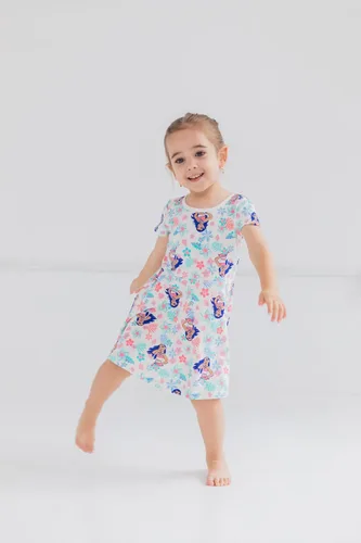 Miniatura 2 de Disney Princesa Moana Ariel Mulan Cenicienta Belle Elsa Anna Olaf Minnie Mouse Donald Duck Skater Vestido de niño a niño grande Blanco