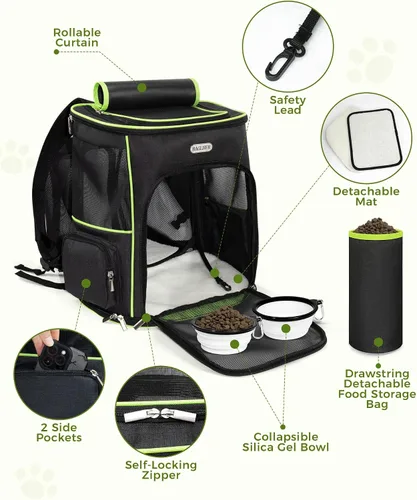 Miniatura 5 de BAGLHER Bolsa de viaje retráctil para mascotas, mochila retráctil para suministros para mascotas