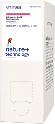 Miniatura 31 de ATTITUDE Jabón para Platos, Verificado por EWG, Líquido para Lavar Platos a Base de Plantas y Vegano, De Origen Natural, Aroma a Ralladura