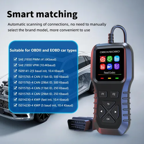 Miniatura 4 de K1 Escáner OBD2 para Coche, Herramienta de Diagnóstico Compatible con FIXD, Lector de Códigos, Reinicio de la Luz del Motor, Lectura/Eliminación