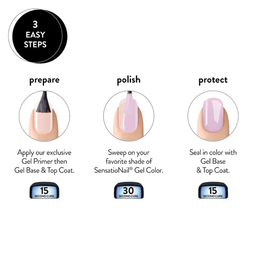 Miniatura 6 de Sensationail Esmalte de uñas de gel At Home Gel de secado rápido, brillante, duradero, sin tiempo de secado, dura hasta 2 semanas, huele las rosas