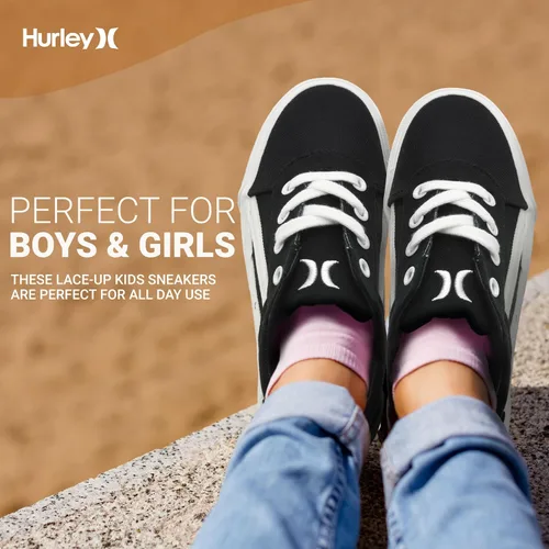 Miniatura 3 de Hurley Boardy - Tenis de skater con cordones, tenis bajos con cordones, a la moda, para niños y niñas, ligeros, clásicos, casuales, para niños