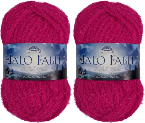 Miniatura 52 de JubileeYarn Halo Fables Yarn - 100g/Skein Bulky Polyester - North Wind Sun - 2 Skeins