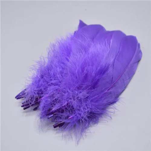Nature Peppermint Goose Feathers Crafts Plumes Jewelry Clothing Accessories Wedding Decoration Feather Purple 20 Pcs