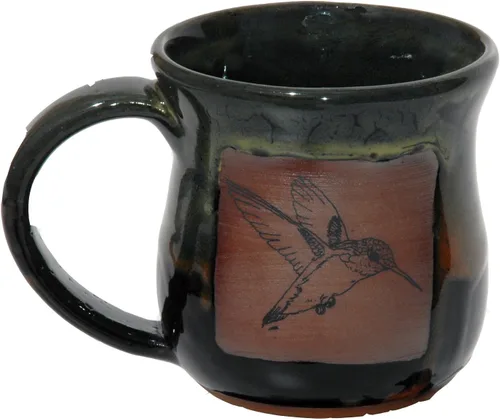 Miniatura 8 de ALWAYS AZUL POTTERY Taza de colibrí en esmalte Azulscape – Taza de café de cerámica hecha a mano – Elegante y único vaso artístico hecho a mano