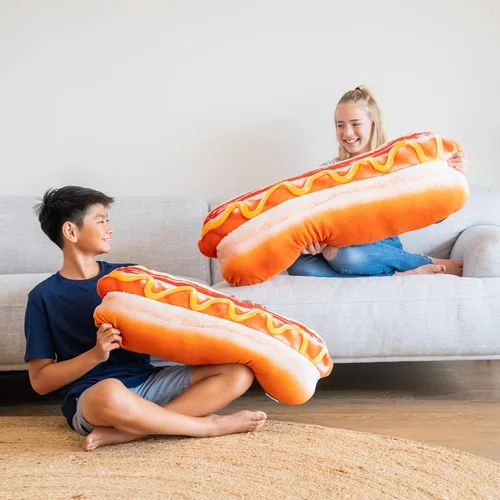 Miniatura 5 de Much Comfort Almohada Decorativa de Perro Caliente 3D Suprema de 30 pulgadas - Hecha con Tela Súper Suave y Ultra Premium - Lindo, Cómodo, Afelpado