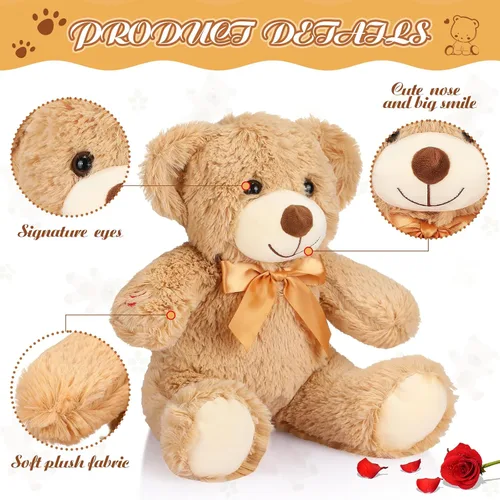 Miniatura 4 de Liliful Oso de Peluche de 12 Pulgadas con Grabación de Voz Memorial Oso de Peluche Grabable Conmemorativo de 30 Segundos Animal de Peluche Grabadora