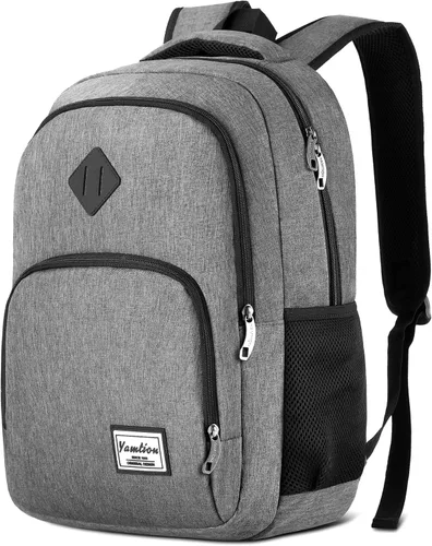 Miniatura 14 de Mochila escolar YAMTION para adolescentes, mochila con USB para preparatoria y universidad, camuflaje azul
