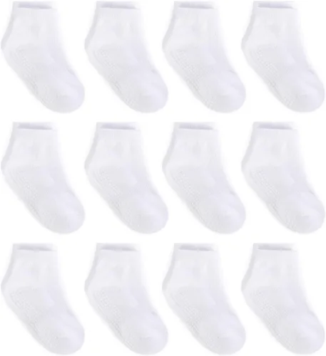 Miniatura 14 de ZAPLES Calcetines tobilleros antideslizantes para bebés con agarre antideslizante para niños y niñas, corte bajo para bebés y niños pequeños