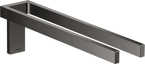 AXOR Toallero rectangular universal con doble asa en cromo negro pulido, 42622330