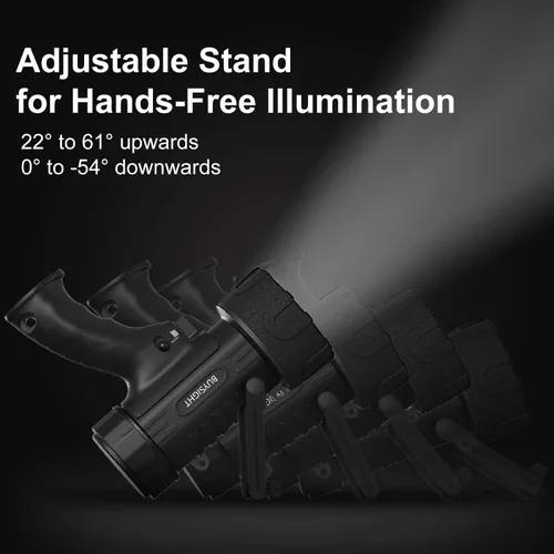 Miniatura 7 de Linterna recargable de foco BUYSIGHT, linterna de foco portátil de 800 lúmenes impermeable lámpara de caza con filtro rojo (negro)