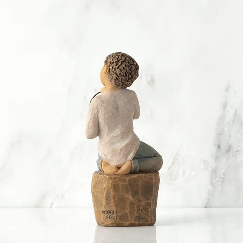 Miniatura 3 de Willow Tree Love You Too (piel más clara), figura esculpida pintada a mano