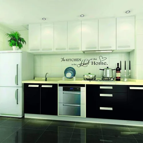 Miniatura 6 de Adhesivos de pared con cita "The Kitchen" para cocina y comedor, vinilo para decoración del hogar (tamaño B)